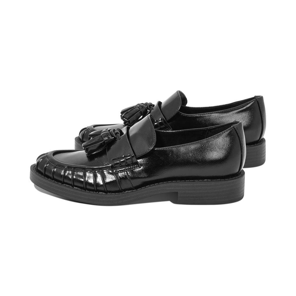 Gillaine Black Crinkle Patent F26