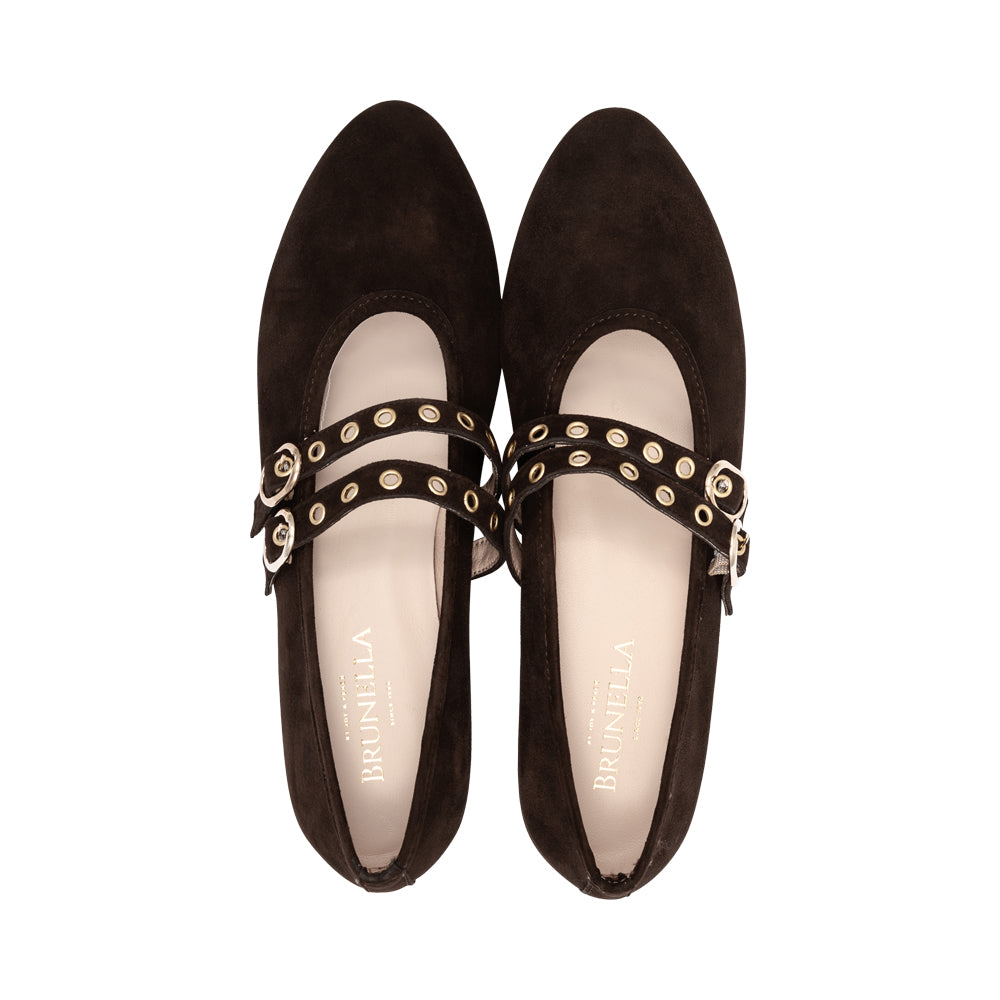 Glam Dark Brown Suede F26