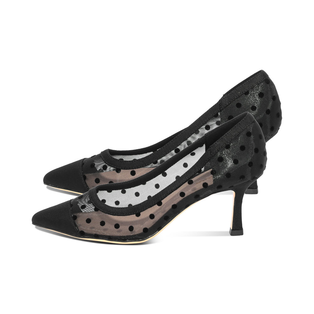 Hannative Black Mesh Polka Dots PreOrder F26