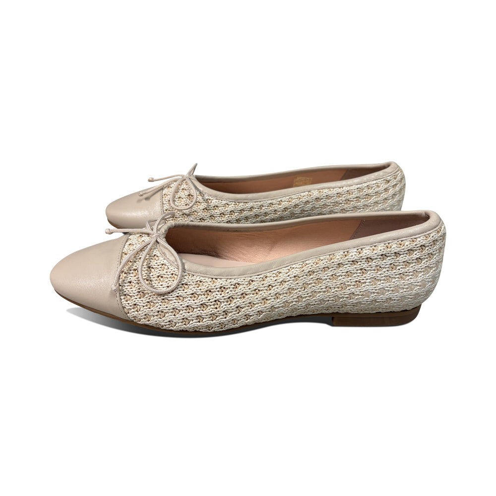 Tyree Nude Raffia / Leather S25