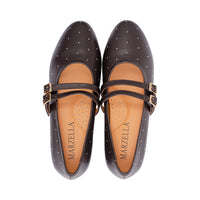Jojo Brown Embossed Leather F26
