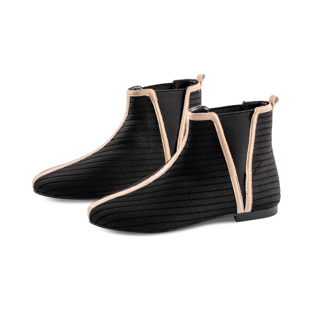 Laurel Black Knit / Ivory Leather F23