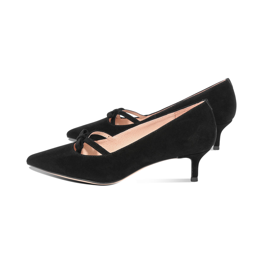 Leena Black Suede F26