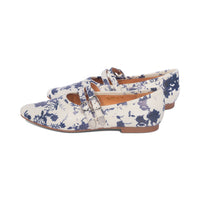 Leva Blue/White Floral Leather S26