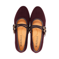 Leva Burgundy Herringbone F26