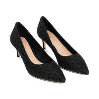 Liz Black Polka Dot Fabric F26