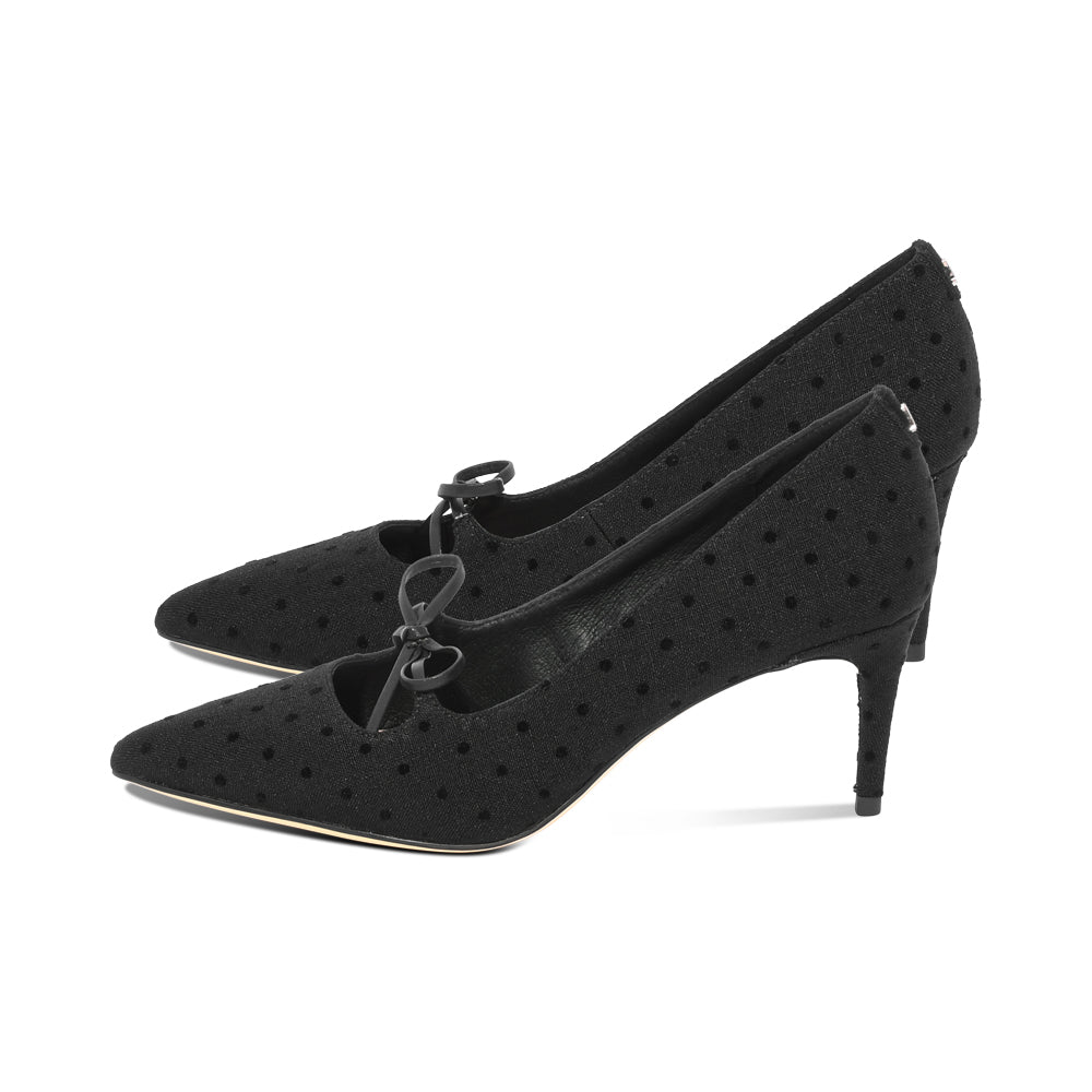 Lowesme Black Polka Dot Fabric F26