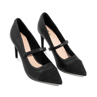 Manna Black Leather / Grosgrain F26