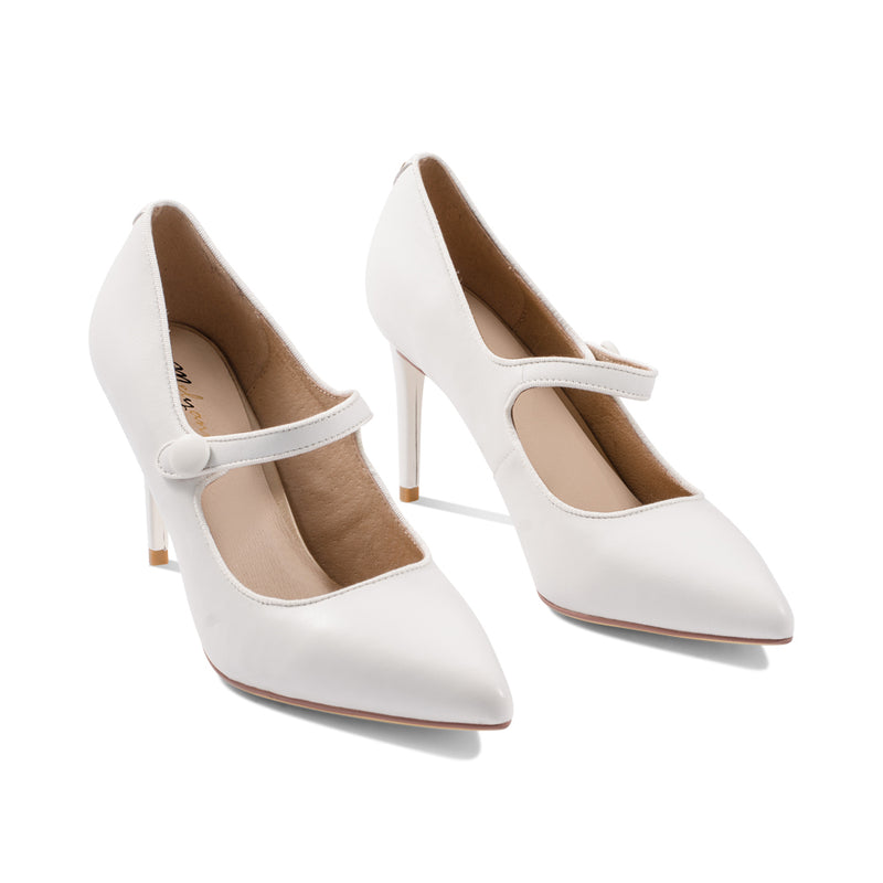 Marry White Leather S25