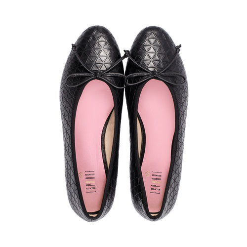 Mel Black Geometric Leather S25