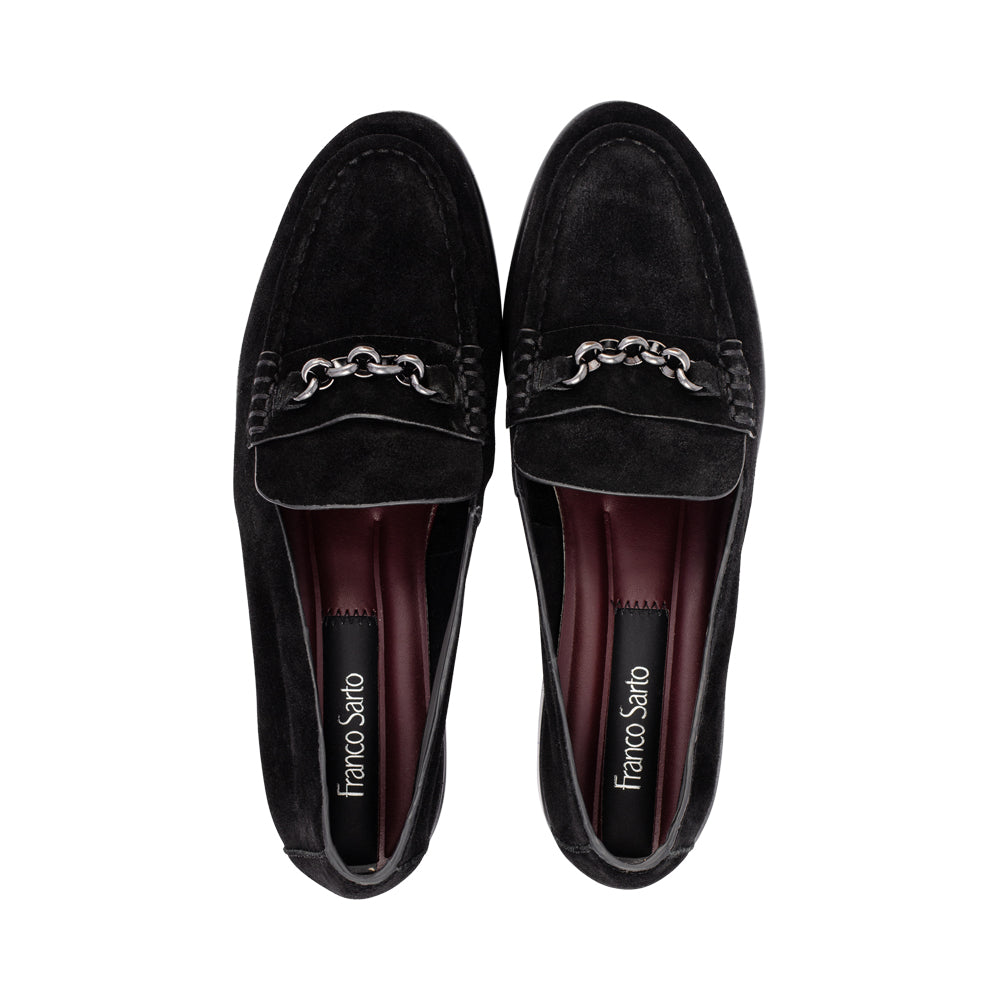 Mira Black Suede F26