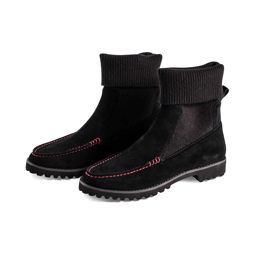 Moccer Black Suede / Red F23