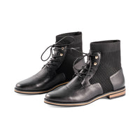 Mody Black Leather / Black Knit F23