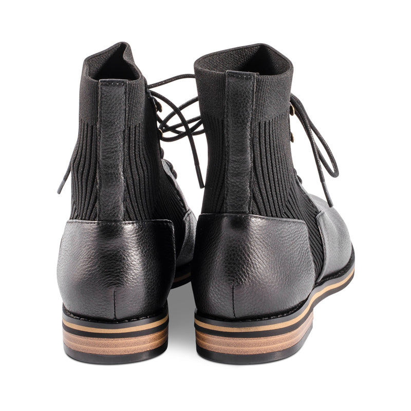 Mody Black Leather / Black Knit F23
