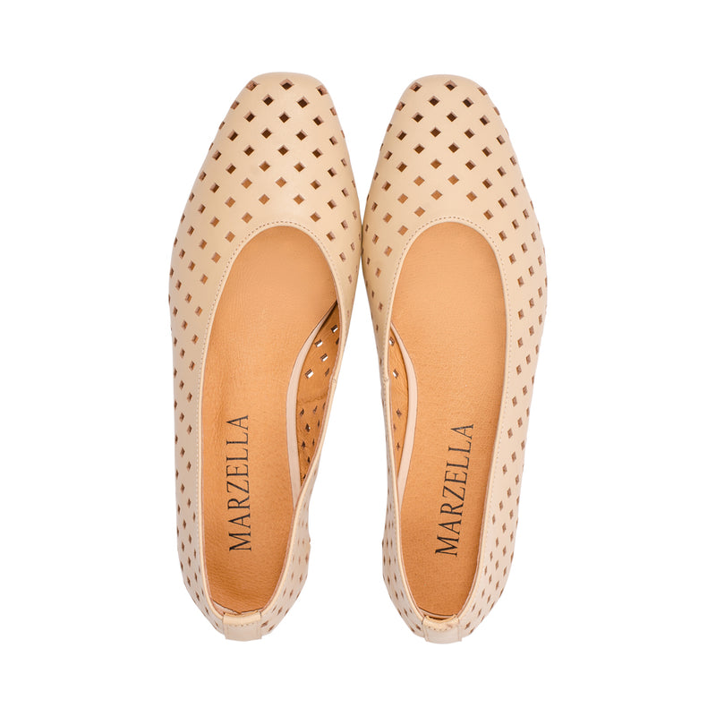 Naples Nude Laser Cut Leather S25