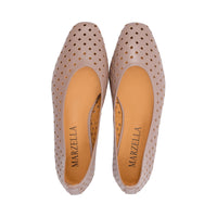 Naples Taupe Laser Cut Leather S25