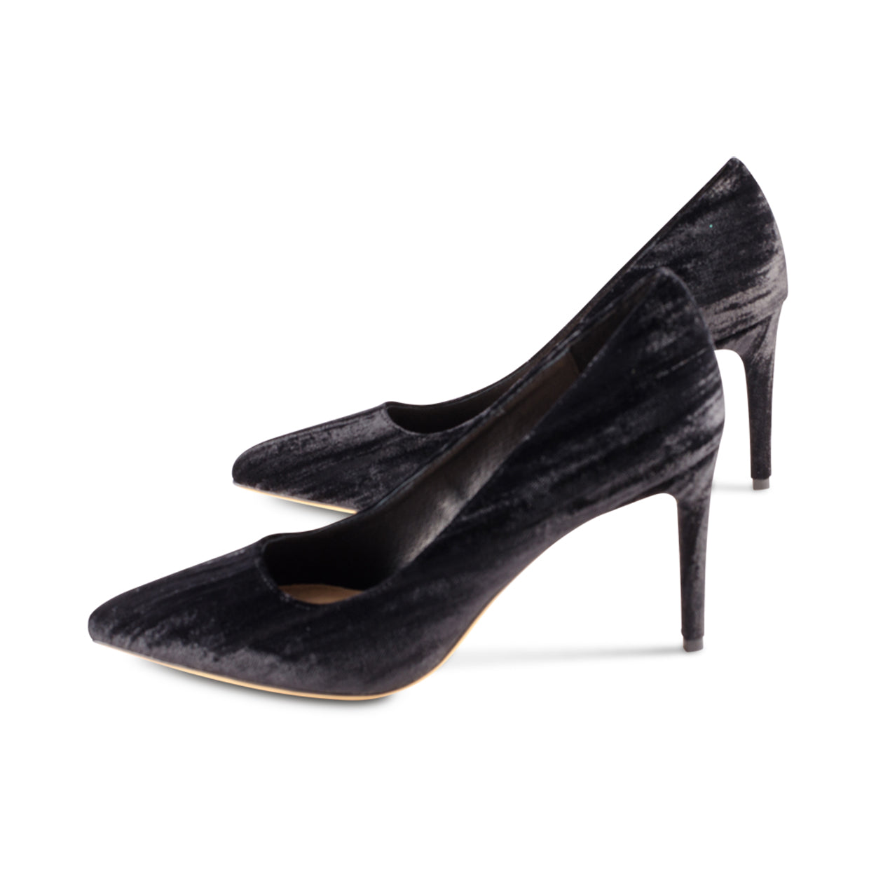 New Thin Black Crushed Velvet F23