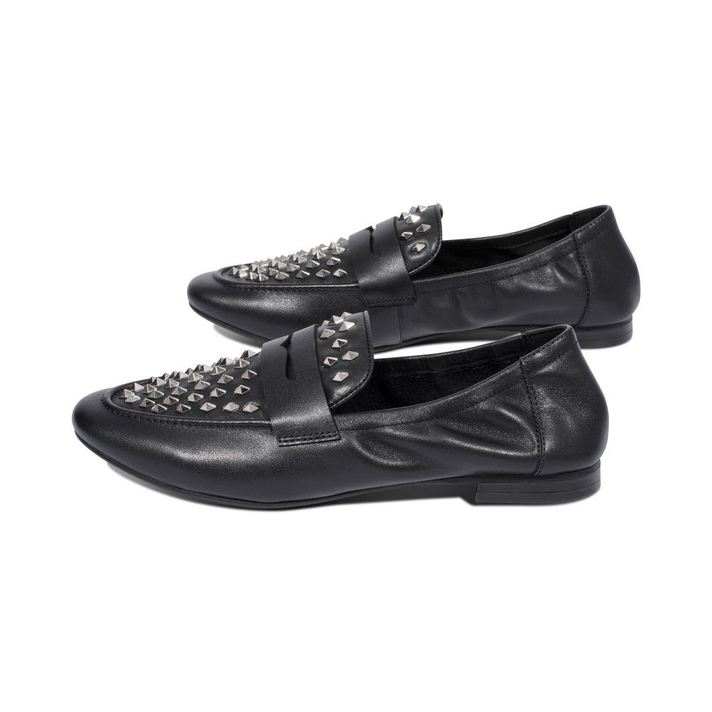 Nik Black Leather / Silver F25