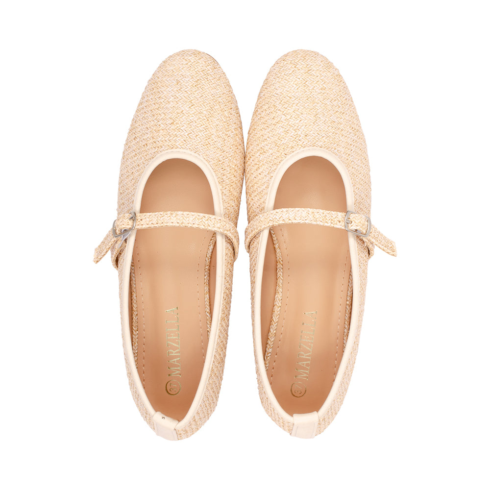 Noa Ivory/Gold Raffia S26