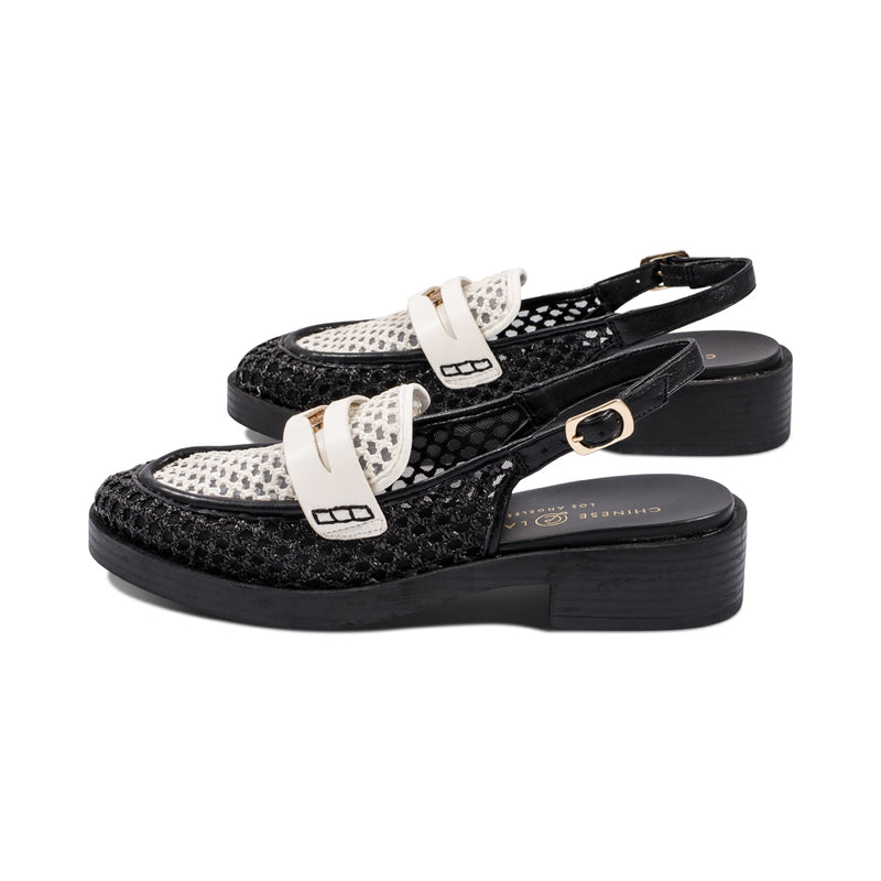 Palinted Black / Ivory Raffia S25