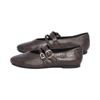 Panda Chocolate Embossed Leather F26