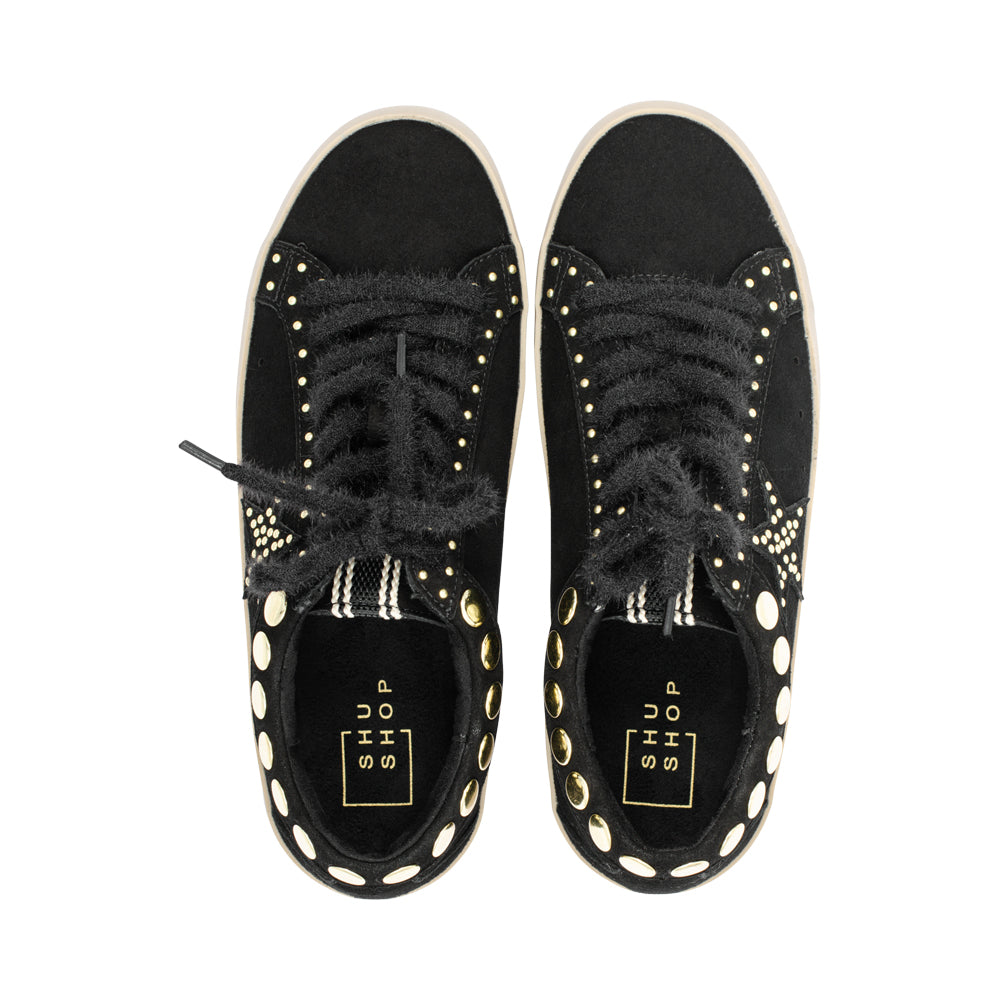 Pandora Black Suede F26