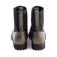 Peacock Black Leather / Olive Leather F23