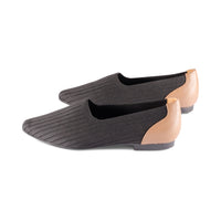 Petunia Black Knit / Taupe Leather F23