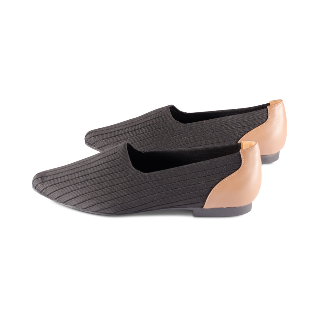 Petunia Black Knit / Taupe Leather F23