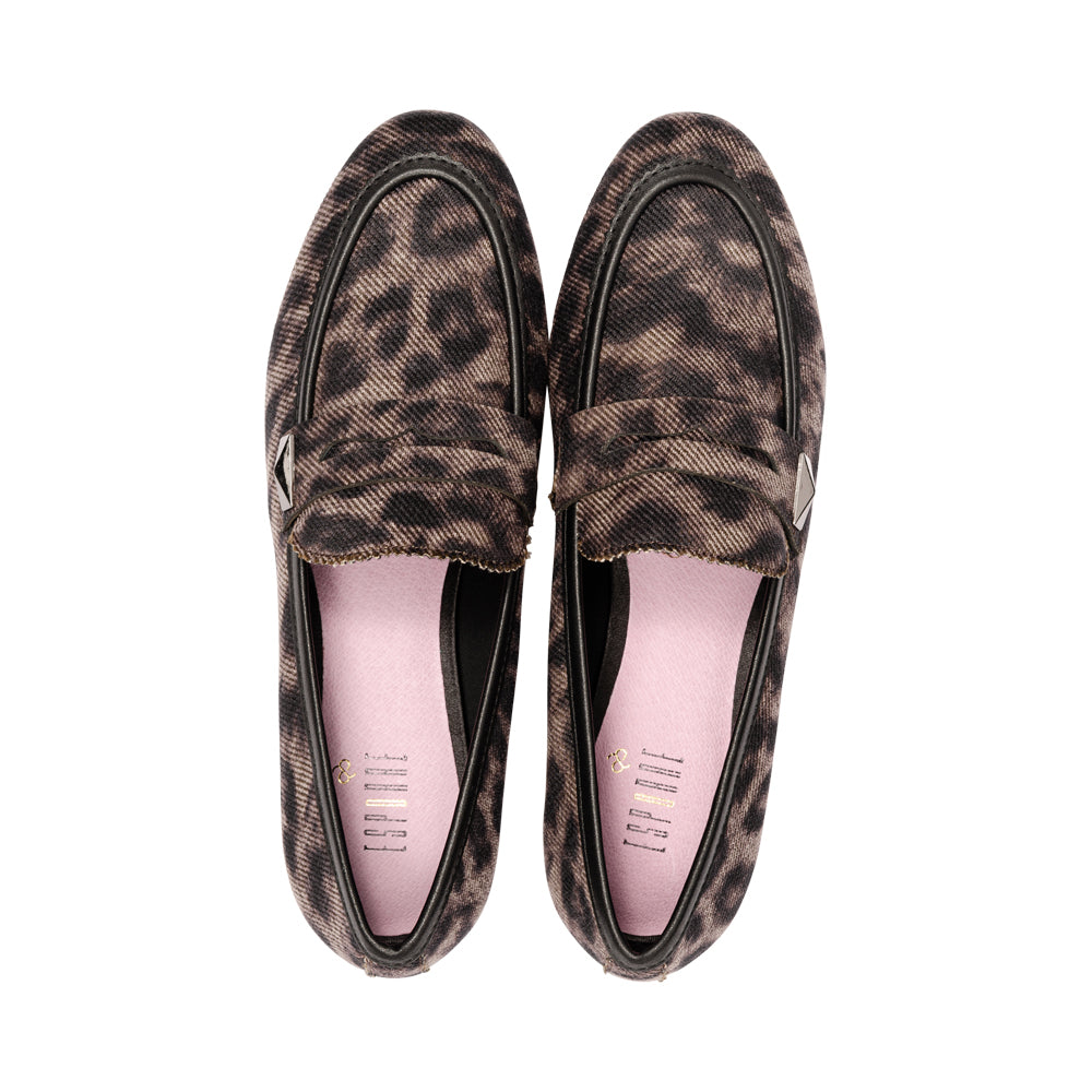 Pia Taupe Leopard Fabric F26