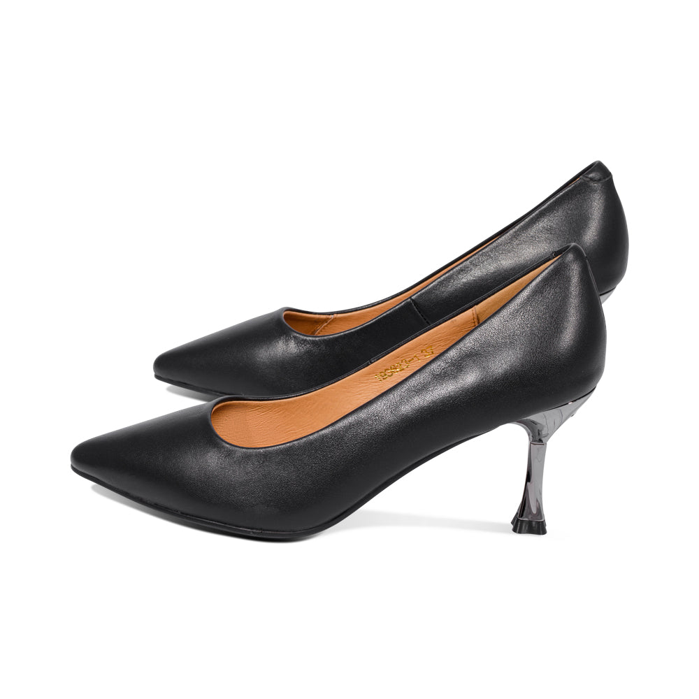 Feather Black Leather F25