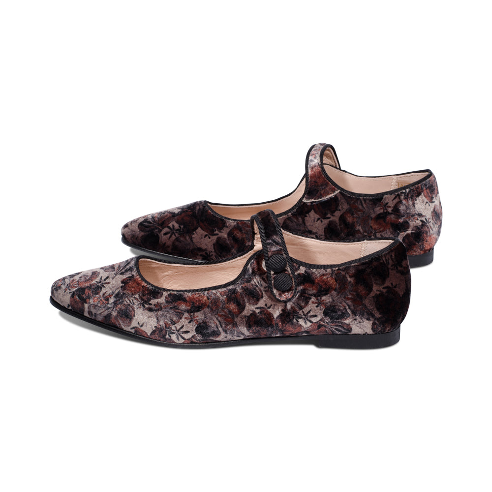 Pointy Brown Multi Velvet F25