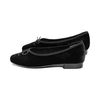 Polina Black Embossed Velvet F25