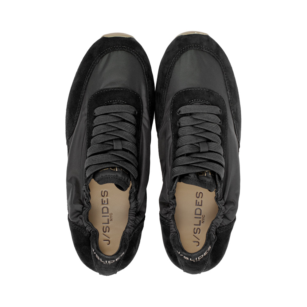 Prisha Black Suede / Nylon F26