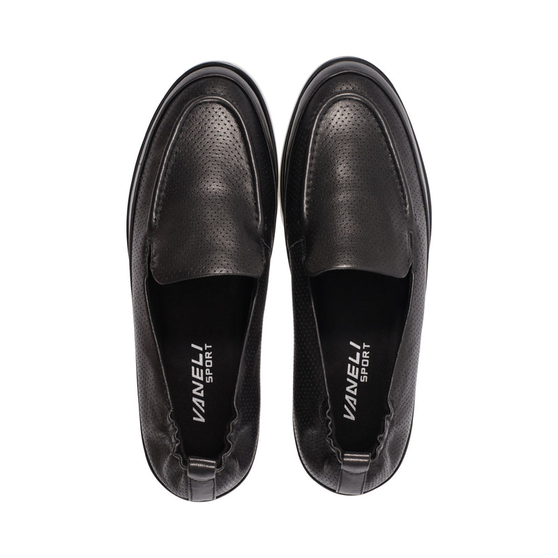 Qira Black Perforated Leather S25
