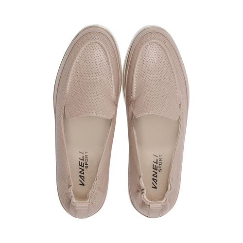 Qira Taupe Perforated Leather S25