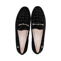Rian24-55 Black Croc Suede F26