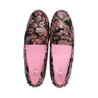 Riv Black Floral Suede F25