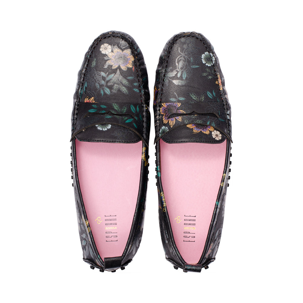 Riv Black Multi Floral Print F26
