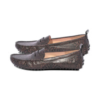 Riv Chocolate Embossed Leather F26