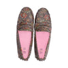 Riv Grey Floral Suede F25