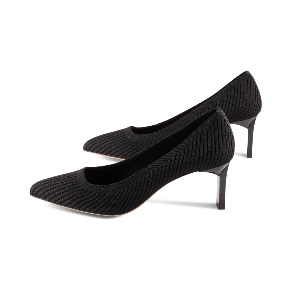 Sage2L Black Ribbed Knit F23