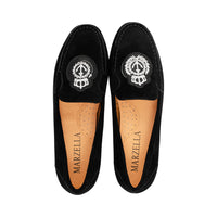 Sassari Black Suede W/ Embroidery F26