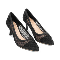 Schor Black Embroidered Mesh S26