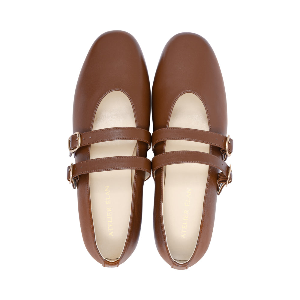 Shann Cognac Kid Leather F26