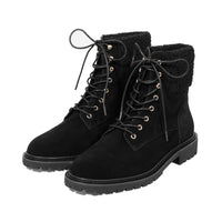 Shays Black Suede / Black Fur F25