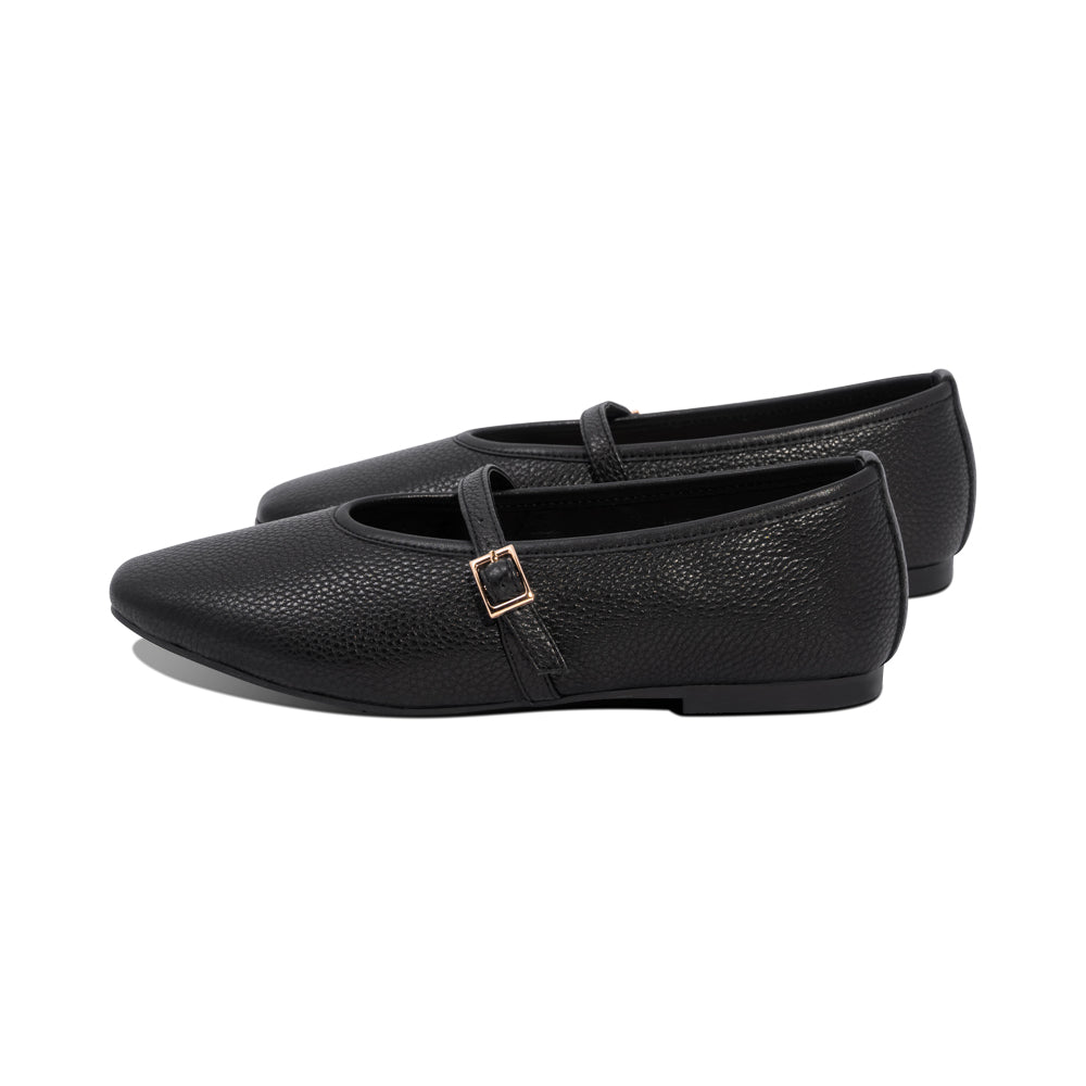 Simone Black Pebble Leather F26
