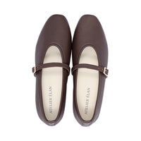 Simone Brown Pebble Leather F26