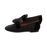 Snowdrop Black / Smoke Suede Chenille F24