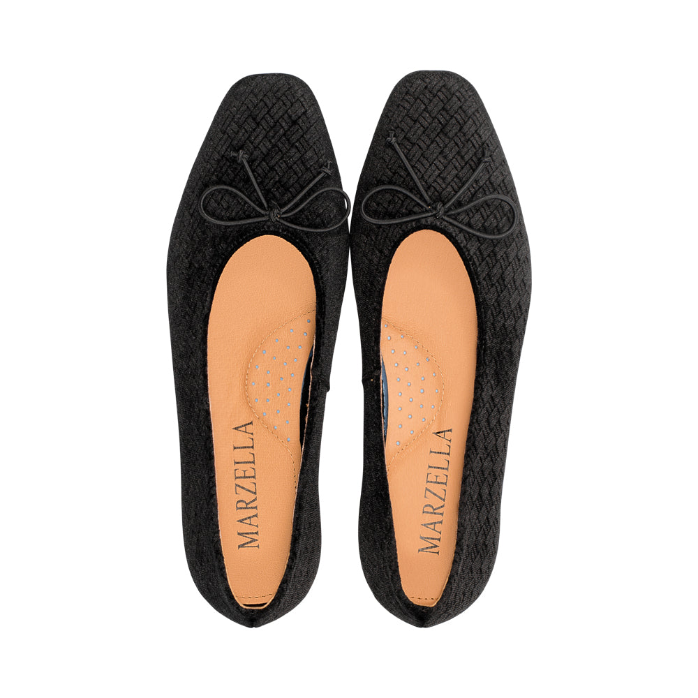 Stork Black Weave Velvet F25
